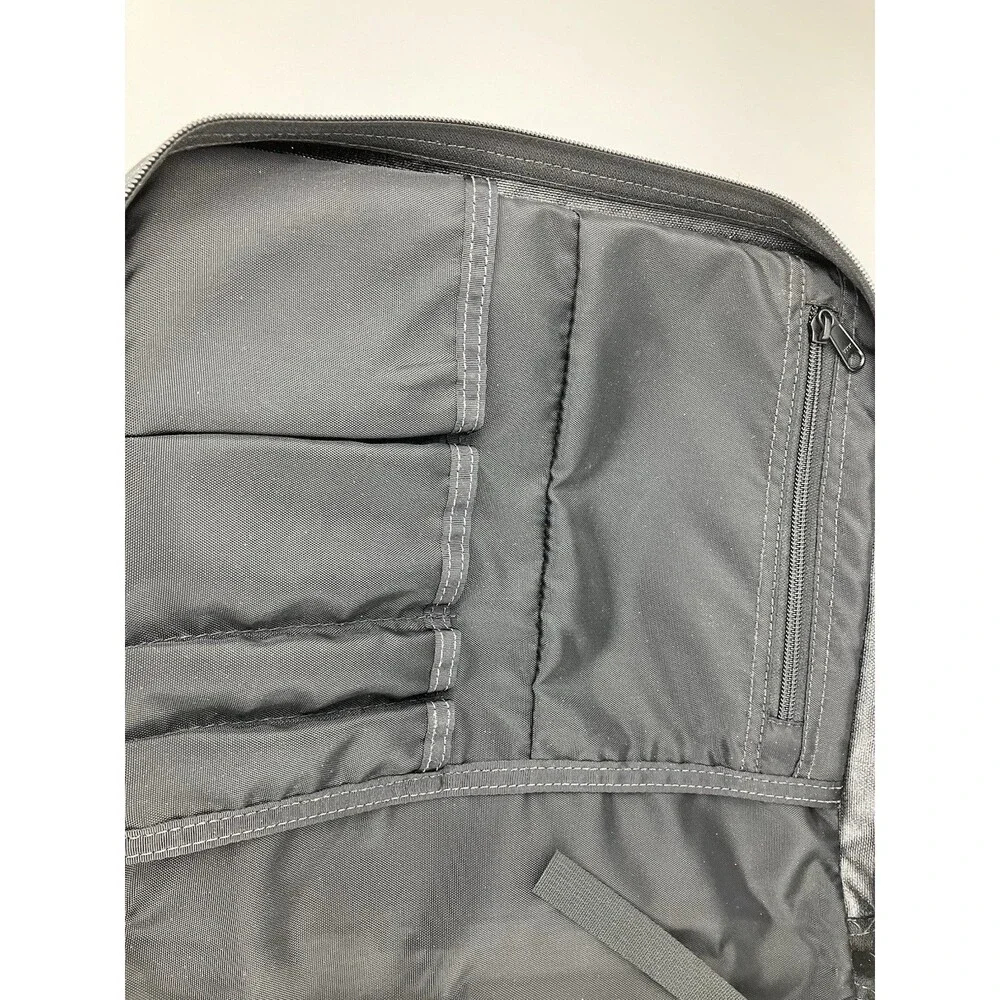 Black Synthetic Zip-Around Travel Portfolio Organizer Folder Planner